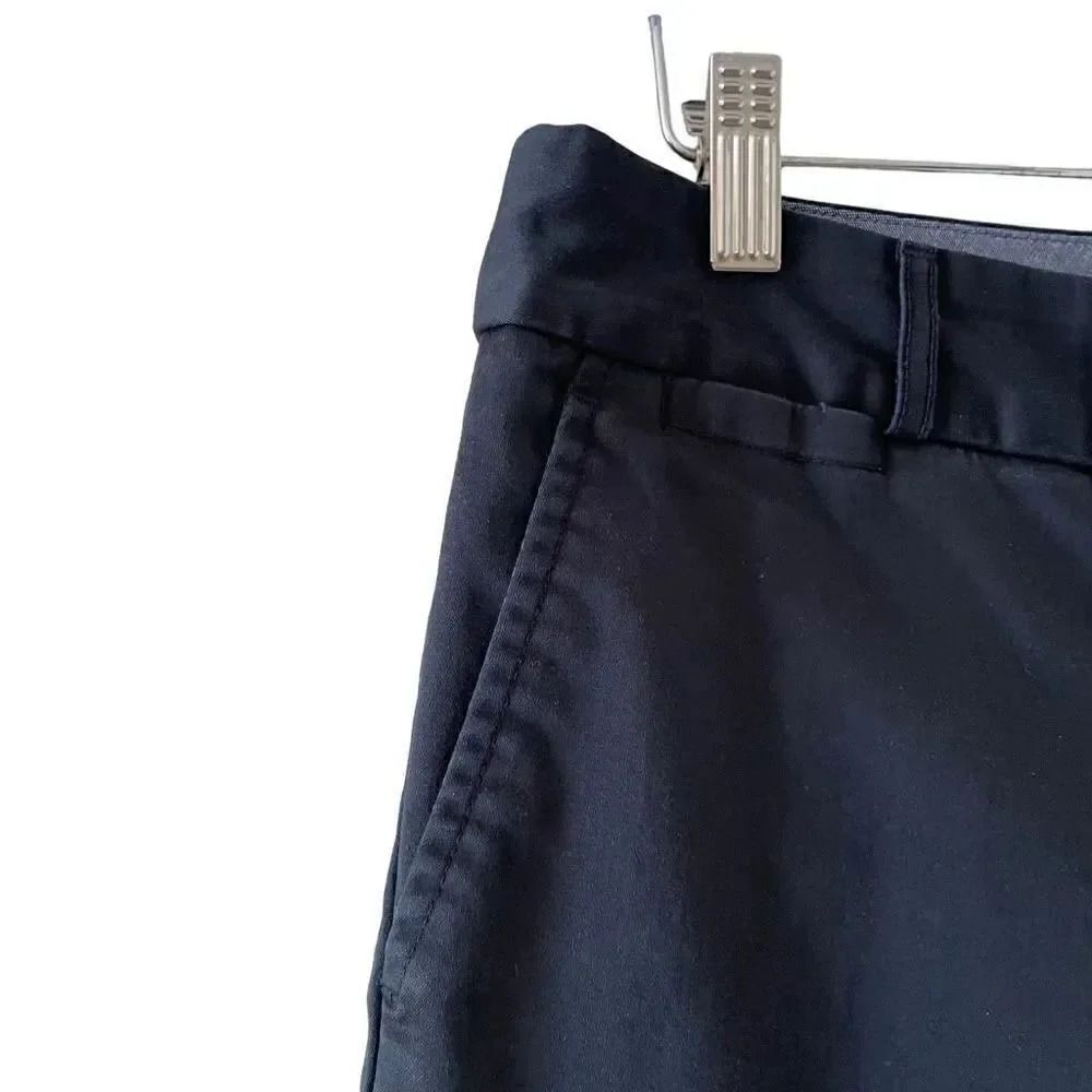 Banana Republic Black Lightweight Capri Mid-Rise Stretch Cotton SZ 2P # 1628 - Picture 4 of 11